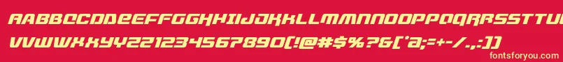 Шрифт livewiredital – жёлтые шрифты на красном фоне