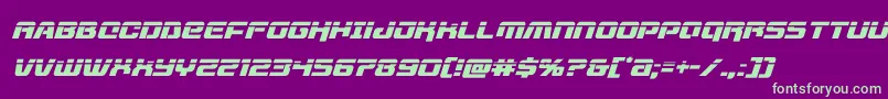 Fonte livewiredlaserital – fontes verdes em um fundo violeta