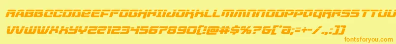 livewiredlaserital Font – Orange Fonts on Yellow Background