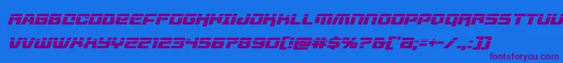 livewiredlaserital Font – Purple Fonts on Blue Background