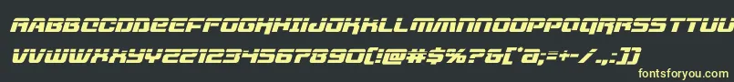 livewiredlaserital-Schriftart – Gelbe Schriften auf schwarzem Hintergrund
