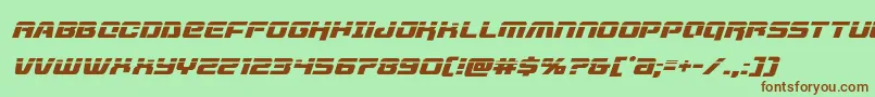 livewiredlaserital Font – Brown Fonts on Green Background