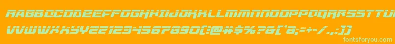 livewiredlaserital Font – Green Fonts on Orange Background