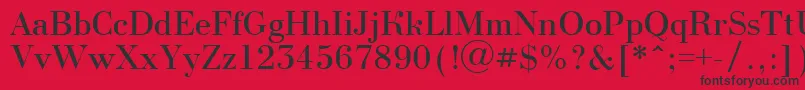 BodoninovaRegular Font – Black Fonts on Red Background