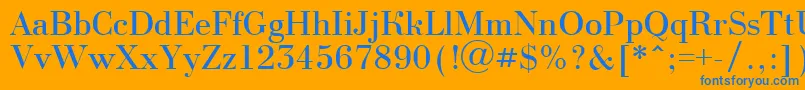 BodoninovaRegular Font – Blue Fonts on Orange Background