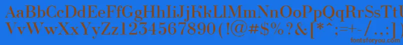 Шрифт BodoninovaRegular – коричневые шрифты на синем фоне