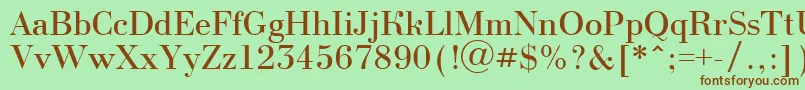 BodoninovaRegular Font – Brown Fonts on Green Background