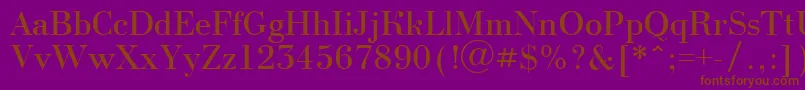 BodoninovaRegular Font – Brown Fonts on Purple Background