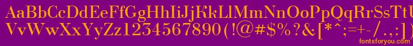 BodoninovaRegular Font – Orange Fonts on Purple Background