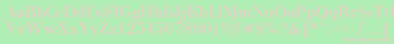 BodoninovaRegular Font – Pink Fonts on Green Background