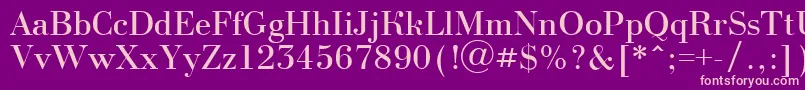 BodoninovaRegular Font – Pink Fonts on Purple Background