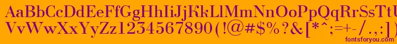 BodoninovaRegular Font – Purple Fonts on Orange Background