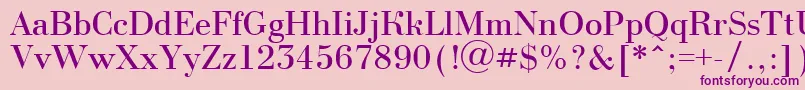 BodoninovaRegular Font – Purple Fonts on Pink Background