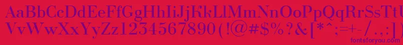 BodoninovaRegular Font – Purple Fonts on Red Background