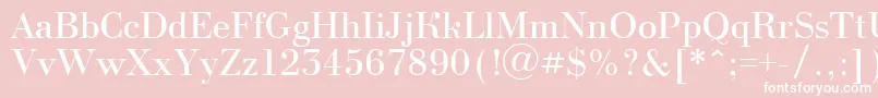 BodoninovaRegular Font – White Fonts on Pink Background