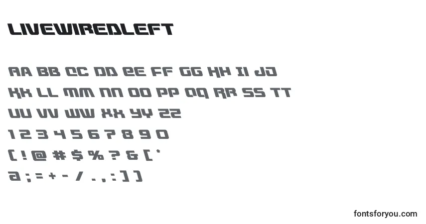 Schriftart Livewiredleft (132760) – Alphabet, Zahlen, spezielle Symbole