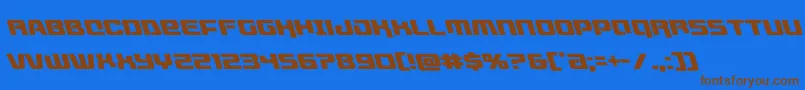livewiredleft Font – Brown Fonts on Blue Background
