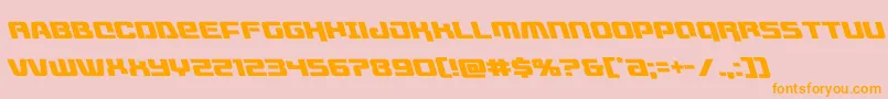 Fonte livewiredleft – fontes laranjas em um fundo rosa