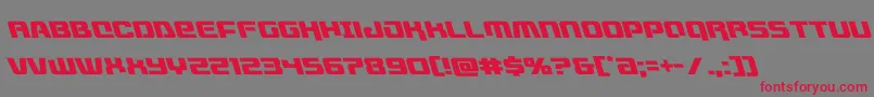 Czcionka livewiredleft – czerwone czcionki na szarym tle