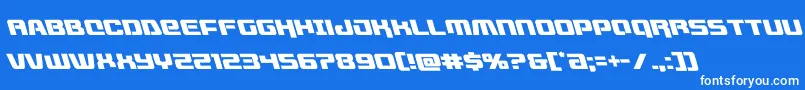 livewiredleft-Schriftart – Weiße Schriften auf blauem Hintergrund