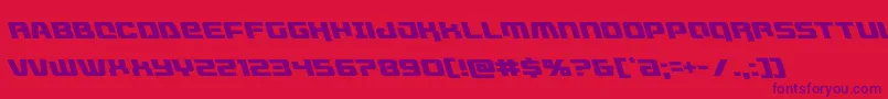 livewiredleft Font – Purple Fonts on Red Background