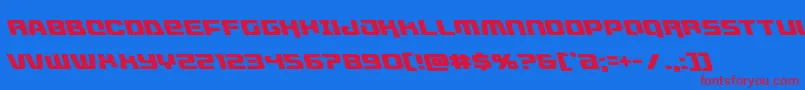 livewiredleft Font – Red Fonts on Blue Background