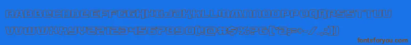 livewiredout Font – Brown Fonts on Blue Background