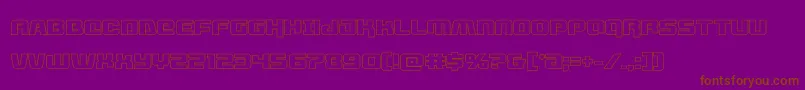 livewiredout-Schriftart – Braune Schriften auf violettem Hintergrund