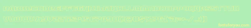 livewiredout Font – Yellow Fonts on Green Background