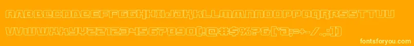 livewiredout Font – Yellow Fonts on Orange Background
