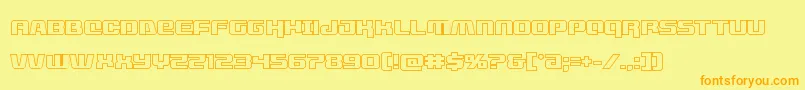 Saiba mais sobre a fonte livewiredout Fonte livewiredout – fontes laranjas em um fundo amarelo
