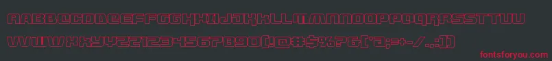 Czcionka livewiredout – czerwone czcionki na czarnym tle