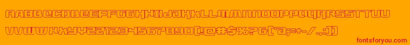Weitere Informationen zur livewiredout-Schriftart livewiredout-Schriftart – Rote Schriften auf orangefarbenem Hintergrund