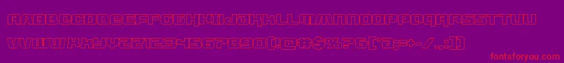 フォントlivewiredout – 紫の背景に赤い文字