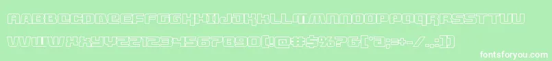 Czcionka livewiredout – białe czcionki na zielonym tle