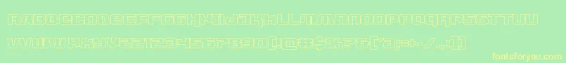 livewiredout Font – Yellow Fonts on Green Background