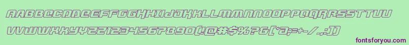 livewiredoutital Font – Purple Fonts on Green Background