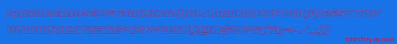 livewiredoutital Font – Red Fonts on Blue Background