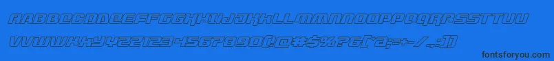 livewiredoutital Font – Black Fonts on Blue Background