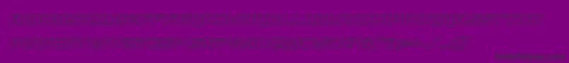 Fonte livewiredoutital – fontes pretas em um fundo violeta