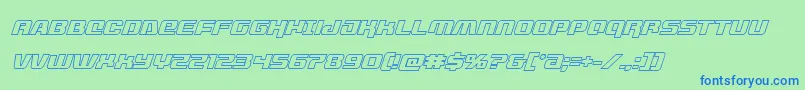 livewiredoutital Font – Blue Fonts on Green Background