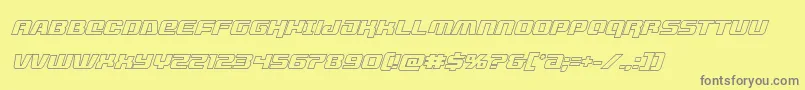 livewiredoutital Font – Gray Fonts on Yellow Background