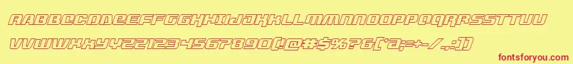 livewiredoutital Font – Red Fonts on Yellow Background