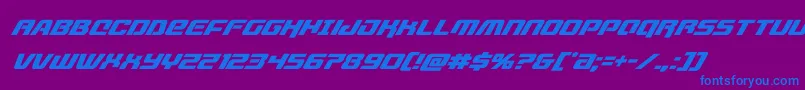 livewiredsuperital Font – Blue Fonts on Purple Background