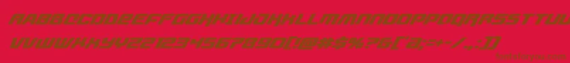 livewiredsuperital Font – Brown Fonts on Red Background