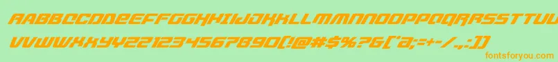 livewiredsuperital Font – Orange Fonts on Green Background