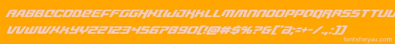 Шрифт livewiredsuperital – розовые шрифты на оранжевом фоне