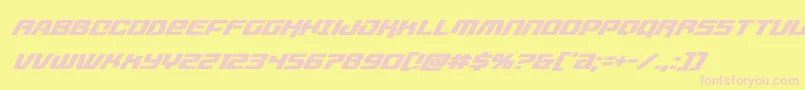 フォントlivewiredsuperital – ピンクのフォント、黄色の背景
