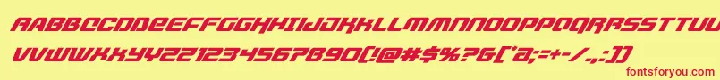 livewiredsuperital Font – Red Fonts on Yellow Background