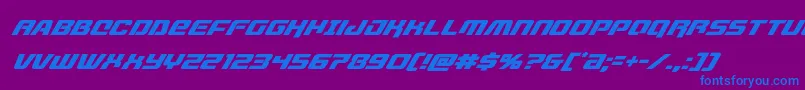 livewiredsuperital Font – Blue Fonts on Purple Background